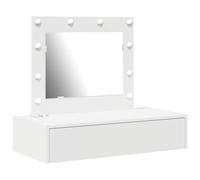 vidaXL Mesa tocador Colgante de Pared con Luces LED Blanco