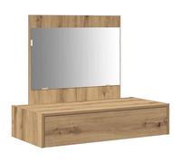 vidaXL Unidad de Tocador de Roble Artesanal con Espejo Cajón de Cierre Suave Diseño Elegante para Estación de Maquillaje Uso Interior Dimensiones 83 x 40 x 70cm Almacenamiento Dresser Escritorio Moder