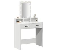 vidaXL Mesa Tocador con cajón 79 x 41 x 140 cm Madera de ingeniería, Mesa de tocador Elegante, estación de vanidad Moderna, Organizador Rectangular, Unidad Minimalista de Almacenamiento