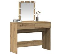 vidaXL Mesa Tocador con cajón Roble Artesanal 100 x 40 x 130 cm, Dormitorio, Moderno, Armario práctico, Mesa de tocador, Grande, Closet Estiloso, Juego de tocador, Solución de Almacenamiento