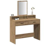 vidaXL Mesa Tocador con cajón Roble Artesanal 100 x 41 x 140 cm, Almacenamiento Moderno, Mesa de Vestir Elegante, Escritorio Rectangular, Mueble Duradero, estación de Aseo Chic