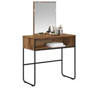 vidaXL Mesa Tocador con Estante Madera Envejecida 81 x 40 x 131 cm