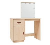 Vidaxl mesa tocador con led madera maciza de pino 95x50x133,5 cm