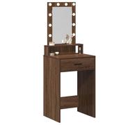 vidaXL Mesa Tocador Marrón 50 x 41 x 140 cm Madera de ingeniería, Mesa de tocador Elegante, estación de vanidad Moderna, Organizador Rectangular, Unidad Minimalista de Almacenamiento