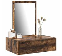 vidaXL Mesa Tocador Marrón 60 x 40 x 70 cm Madera de ingeniería | Perfecto para rincones ajustados, Un acabado de roble ahumado moderno que queda bien con cualquier decoración,