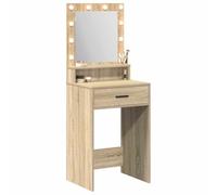 vidaXL Mesa tocador con Luces LED Roble Sonoma 50x41x135 cm