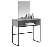 vidaXL Mesa Tocador Sonoma Gris 81 x 40 x 131 cm Madera de ingeniería