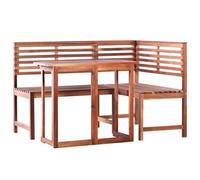 Set Mesa Y Sillas Bistró De Jardín 2 Pzas Madera Maciza Acacia Vidaxl
