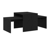 vidaXL Mesas de café apilables de Roble Negro | Diseño Rectangular Moderno, Resistente y Duradero de 100 x 48 x 40 cm, Sala de Estar. Se Arma fácil. Muebles Modernos para Espacios p