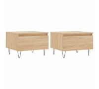 vidaXL Mesas de Centro 2 uds Madera ingeniería Roble Sonoma 50x46x35cm