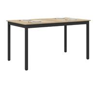 vidaXL Mesas de Comedor 140 x 80 x 75 cm Metal, Mesa de Comedor Moderna, Mueble Interior Elegante, Cuadro de Metal Duradero, Madera fácil de Limpiar