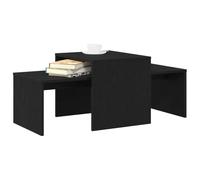 vidaXL Mesas Nido Roble Negro 100 x 48 x 40 cm Madera de ingeniería, Muebles de Acento para Sala, mesas Modernas anidadas, soluciones Que ahorran Espacio, Decorativas y funcionales