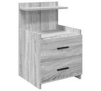 vidaXL Mesilla de Noche con 2 cajones Gris Sonoma 40x36,5x62 cm