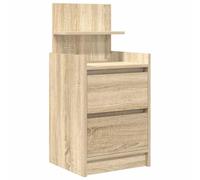 vidaXL Mesilla de Noche con 2 cajones Roble Sonoma 38x34x80 cm, mesita de Noche, Mueble de Cama, Mesa Auxiliar para Dormitorio, mesita de Noche