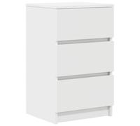 vidaXL Mesilla de Noche con 3 cajones Blanca 39x35x65 cm, mesilla de Noche, mesita Auxiliar para Dormitorio, Muebles de Dormitorio, mesita Auxiliar