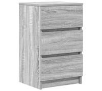 vidaXL Mesilla de Noche con 3 cajones Gris Sonoma 39x35x65 cm, mesilla de Noche, mesita Auxiliar para Dormitorio, Muebles de Dormitorio