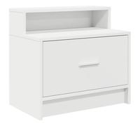 vidaXL Mesilla de Noche con cajón Blanca 51x31x47 cm, mesilla de Noche, mesita Auxiliar para Dormitorio, Muebles de Dormitorio, mesita Auxiliar