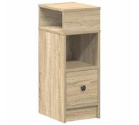 vidaXL Mesilla de Noche con cajón Roble Sonoma 25x31x66 cm, mesilla de Noche, mesita Auxiliar para Dormitorio, Muebles de Dormitorio, mesita Auxiliar