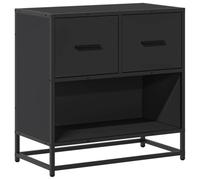 vidaXL Mesilla de Noche Negra 60x31x60 cm Madera procesada y Metal