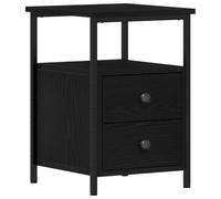 vidaXL Mesilla de Noche Roble Negro 34x35,5x50 cm Madera de ingeniería