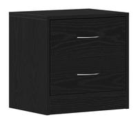 vidaXL Mesilla de Noche Roble Negro 40x30x40 cm Madera de ingeniería