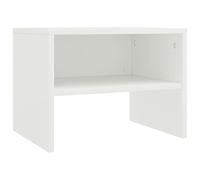vidaXL Mesilla Noche Pequeña 1 Estante Mesita Habitación Mesa Lateral Cama Mueble Auxiliar Dormitorio Hueco Compartimento Cerrado Contrachapada Blanco