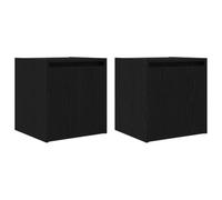vidaXL Mesillas de Noche de Pared 2 uds. Color Negro 38x34x40 cm, mesita de Noche, mesita de Noche, Mesa de Noche, mesita de Noche, Armario de Cama