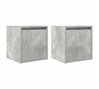 vidaXL Mesillas de Noche de Pared 2 uds Gris hormigón 38x34x40 cm, mesita de Noche, mesita de Noche, Mesa de Noche, mesita de Noche, Armario de Cama