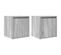 vidaXL Mesillas de Noche de Pared 2 uds Gris Sonoma 38x34x40 cm, mesita de Noche, mesita de Noche, Mesa de Noche, mesita de Noche, Armario de Cama