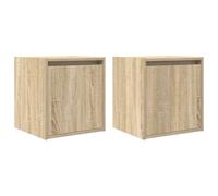 vidaXL Mesillas de Noche de Pared 2 uds Roble Sonoma 38x34x40 cm, mesita de Noche, mesita de Noche, Mesa de Noche, mesita de Noche, Armario de Cama