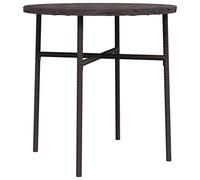 vidaXL Mesita de Centro Auxiliar Consola Salón Sala de Estar Lateral Té Café Sofá Hogar Muebles Mobiliario de Ratán Sintético Marrón 45 cm