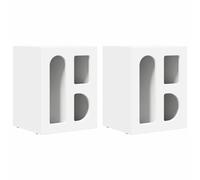 vidaXL Mesita de Noche 2 pcs 40 x 35 x 50 cm Madera de ingeniería, Diseño Moderno, Forma Rectangular, Materiales duraderos, Ideal para Espacios contemporáneos y relajantes