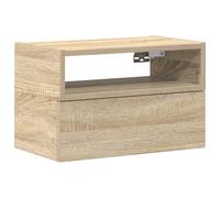 vidaXL - Mesita de noche (45 x 26 x 28,5 cm), color roble