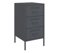 Vidaxl mesita de noche acero gris antracita 36x39x68 cm