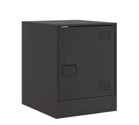 Vidaxl mesita de noche acero negra 34,5x39x44 cm