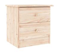 vidaXL Mesita de Noche Alta Madera Maciza de Pino 43x35x40,5 cm, Muebles de Dormitorio, mesita Auxiliar para Dormitorio, mesita de Noche con cajón
