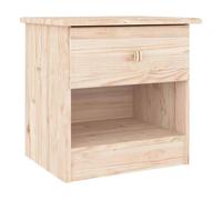 Vidaxl mesita de noche alta madera maciza de pino 41x35x41 cm