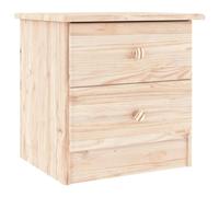 vidaXL Mesita de Noche Alta Madera Maciza de Pino 43x35x40,5 cm, Muebles de Dormitorio, mesita Auxiliar para Dormitorio, mesita de Noche con cajón