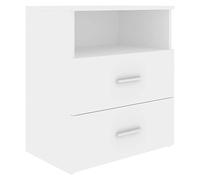 vidaXL Mesita de Noche Aparador Auxiliar Armario Cama Dormitorio Habitación Muebles Mobiliario Organizador Almacenamiento Blanco 50x32x60 cm