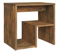 vidaXL Mesita de Noche Aparador Auxiliar Armario Cama Dormitorio Habitación Organizador Almacenaje Madera Contrachapada Roble Ahumado 40x30x40 cm