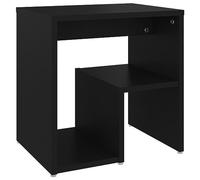 vidaXL Mesita de Noche Aparador Auxiliar Armario Cama Dormitorio Habitación Organizador Almacenamiento Madera Contrachapada Negro 40x30x40 cm