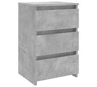 vidaXL Mesita de Noche Aparador Auxiliar Armario Cama Dormitorio Habitación Organizador Almacenamiento Gris Hormigón Contrachapada 40x35x62,5 cm