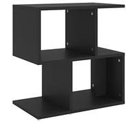vidaXL Mesita de Noche Aparador Auxiliar Armario Cama Dormitorio Habitación Organizador Almacenamiento Madera Contrachapada Negro 50x30x51,5 cm