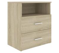 vidaXL Mesita de Noche Aparador Auxiliar Armario Cama Mobiliario Dormitorio Habitación Organizador Almacenamiento Color Roble Sonoma 50x32x60 cm