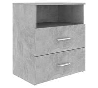 vidaXL Mesita de Noche Aparador Auxiliar Armario Cama Mobiliario Dormitorio Habitación Organizador Almacenamiento Gris Hormigón 50x32x60 cm