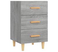 vidaXL Mesita de Noche Aparador Auxiliar Armario con Cajones Cama Dormitorio Habitación Almacenaje de Madera Contrachapada Gris Sonoma 40x40x66 cm