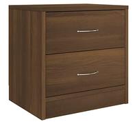 vidaXL Mesita de Noche Aparador Auxiliar Armario con Cajones Cama Dormitorio Habitación Almacenaje Madera Contrachapada Roble Marrón 40x30x40 cm