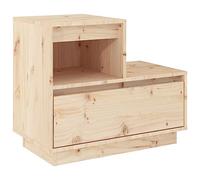 vidaXL Mesita de Noche Aparador Auxiliar Armario Mesilla con Cajones Cama Dormitorio Habitación Almacenaje Madera Maciza de Pino 60x34x51 cm