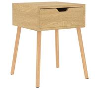 vidaXL Mesita de Noche Aparador Auxiliar Lateral Armario Cama Dormitorio Habitación Organizador Almacenamiento de Contrachapada Color Roble Sonoma