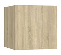 vidaXL Mesita de Noche Aparador Mesilla Auxiliar Cama Armario de Dormitorio Habitación Organizador Contrachapada Color Roble Sonoma 30,5x30x30cm